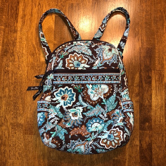 Vera Bradley Handbags - Vera Bradley JAVA BLUE Paisley Small Mini Backpack